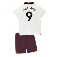 Manchester City Erling Haaland #9 Auswärts Trikotsatz Kinder 2023-24 Kurzarm (+ Kurze Hosen)